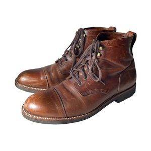 J. Crew Cap Toe Leather Boots